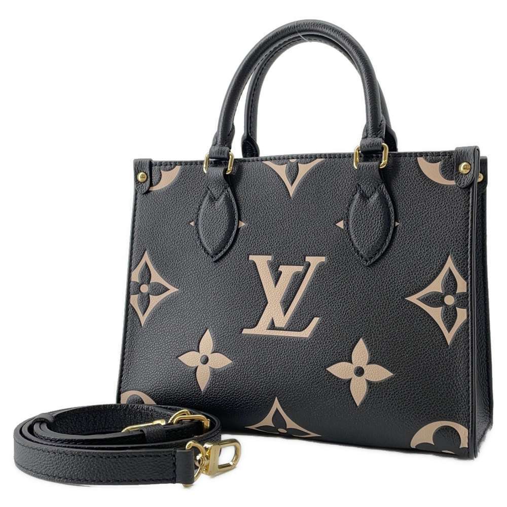 Louis Vuitton Monogram Empreinte OnTheGo Handbag Shoulder Bag Black